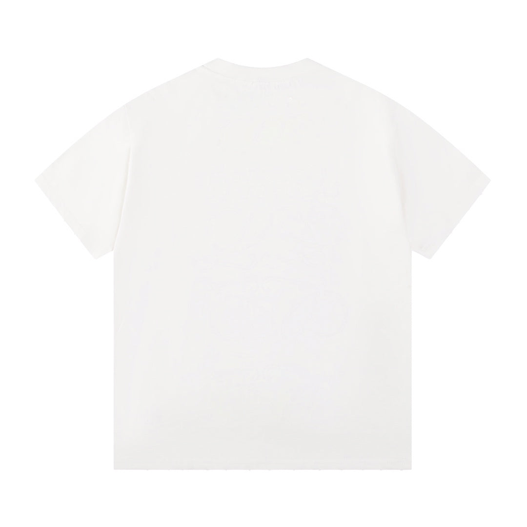 Solid color love short sleeve T-shirt