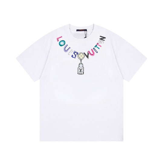 Colorful letters print t-shirt