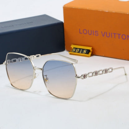 Chain Temple Polygon Sunglasses