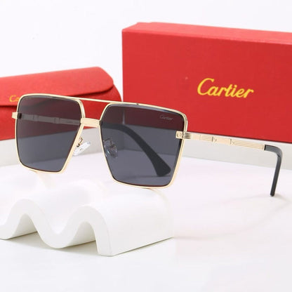 Square Aviator Sunglasses, Double Bridge UV400 Polarized Fashion Shades