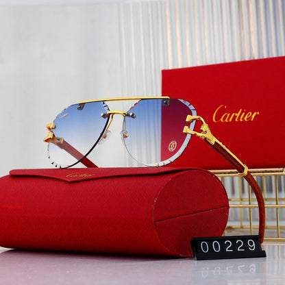 7 Color Rimless Aviator Sunglasses 00229